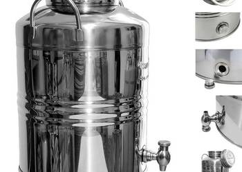 Beczułka beczka ze stali inox antałek bańka nierdzewna 10L z kranikiem 1/2"