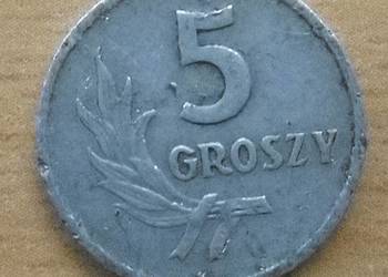 POLSKA-5 GROSZY-1958 r-AL- bz-.-RZADKA