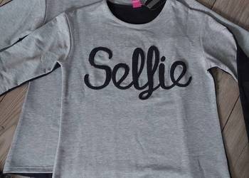 Dwie nowe bluzka bluzy dres szary rozm.164 polska firma Atut