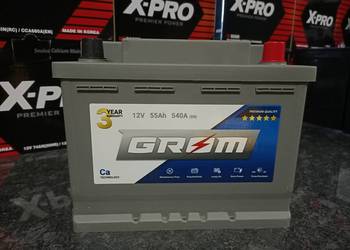 Akumulator 55Ah 540A EN GROM Premium