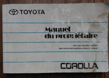 Sprzedam instrukcję obsługi Toyota Corolla E11 97- francuska