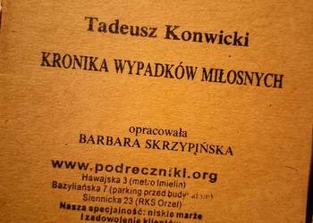 Kronika wypadków miłosnych Konwicki analizy literatury uniat