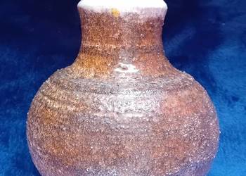 Wazon Fat Lava - Strehla, DDR. Sygnowany. Nr 1443.