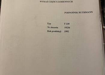 Instrukcja eksploatacji i wykaz części zamiennych podnośnik Ruthmann