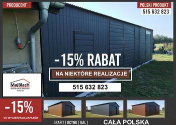 Grafitowy Garaż Blaszany - Hala - Wiata - Garaże Blaszane – Maj-Blach