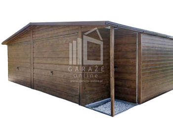 GARAŻ BLASZANY 7m x 7m + wnęka  7x7 dwuspad  Rynny ID278
