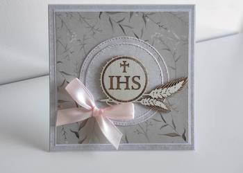 Kartka ręcznie robiona Pierwsza Komunia Święta Kartka ręcznie robiona Pierwsza Komunia Święta