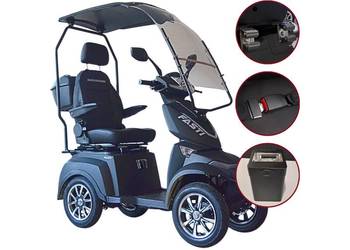 Elektryczny 4kołowy skuter z dach + bateria + pas