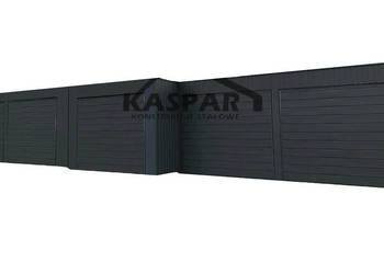 Garaż blaszany 17x6 Brama uchylna x 5 antracyt  GP165