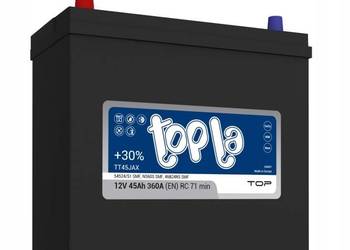 Akumulator Topla Top JIS 12V 45Ah 360A L+ TT45JAX