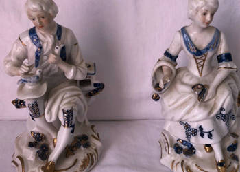 Porcelanowe,wiedeńskie figurki. Sygnatura.