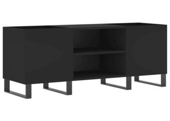 Szafka na płyty czarna 121x38x48 cm materiał drewnopochodny WM-831685