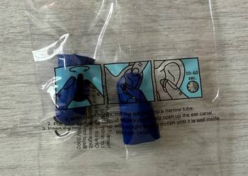 Zatyczki do uszu stopery kolory WYSOKA JAKOŚĆ niebieskie