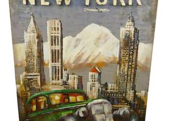 Metalowy obraz na ścianę 3D NEW YORK