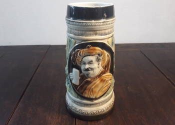 Kufel ceramiczny porcelana z uchem Sitzendorf Turyngia 1918
