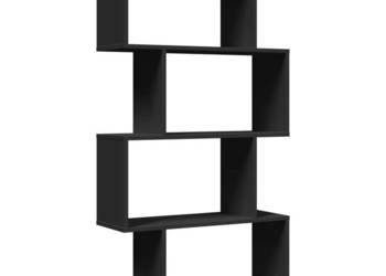 Regał przegroda 4 poziomy czarny 70x24x129 cm WM-858103