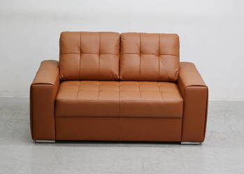 2 osobowa sofa, kanapa, karmelowa SKÓRA naturalna 1006 skóra Madras brąz