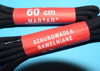 Sznurówki ,sznurowadła ,bawełniane ,dwie pary w kolorze czarnym- 60 -100 cm