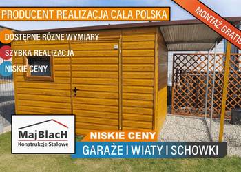 Złoty Dąb Garaż Blaszany Schowek Narzędziowy|Wiata Ogrodowa– Maj-BlacH