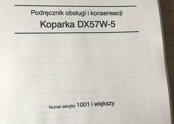 dtr instrukcja obsługi koparka doosan dx57w-5 i inne