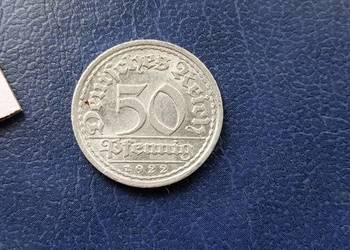 Stare monety 50 fenig 1922 A NIemcy Stare monety 50 fenig 1922 A NIemcy