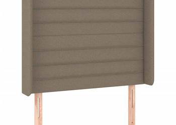 Zagłówek do łóżka z LED taupe 103x16x118/128 cm tkanina WM-3124182