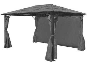 vidaXL Altana ogrodowa z zasłonami, antracytowa, aluminium(SKU:44890)