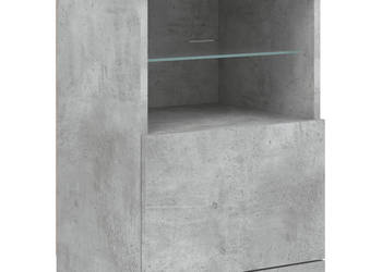 Szafka z oświetleniem LED szarość betonu 41x37x67 cm WM-836682