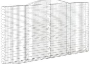 Kosze gabionowe 2 szt 400x30x220/240 cm galwanizowane żelazo WM-3146944