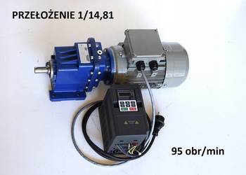 Silnik 1,5kW z przekładnią walcową [95 o/m] i falownikiem