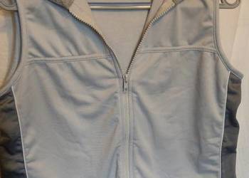 Szara kamizelka z dużym kapturem M S L XL wysyłka