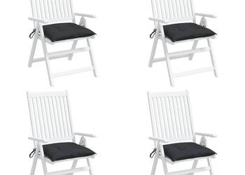 vidaXL Възглавници за столове 4 бр черни 40x40x7 см Оксфорд плат（361472）
