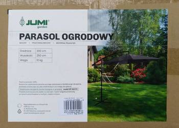 NAJTANIEJ Parasol Ogrodowy BEŻ Wiszący Stojący Obrotowy 3m + Stelaż