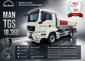 MAN TGS 18.360 ADR MAN TGS 18.360 / CYSTERNA / ADR / EURO 5 / 11M3 / 1WŁ