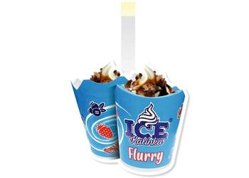 Wobbler reklamowy lody FLURRY DESER LODOWY kiwak 21x23cm