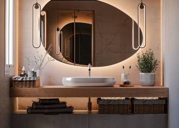 NowośćSuper promocja Lustro MIRAÉ LED – organiczne lustro o szlifowanej for