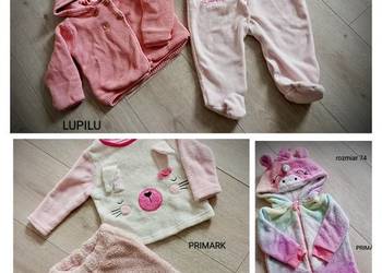 Zestaw zimowych ubranek dziewczęcych rozmiar 74