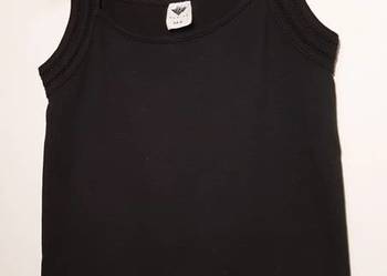 Czarny top na ramiączkach S
