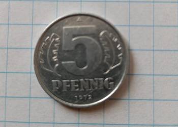 5 FENIGÓW ( 5 PFENNIG ) 1972 ROK - NRD ( NIEMCY )