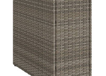Stolik ogrodowy ze szklanym blatem szary 58x275x55 cm WM-366133