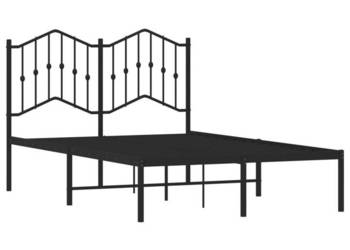 Łóżko Metalowe Czarne Rama Łóżka Ze Stelażem 120x200 cm WM-373787