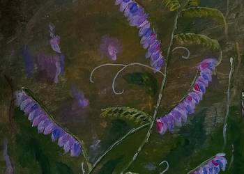 wyka o zmierzchu akryle A4