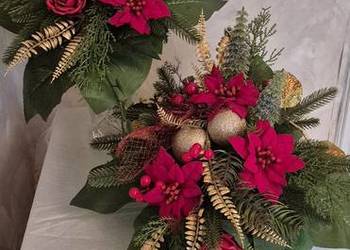 Dekoracja nagrobna świąteczna.  Komplet