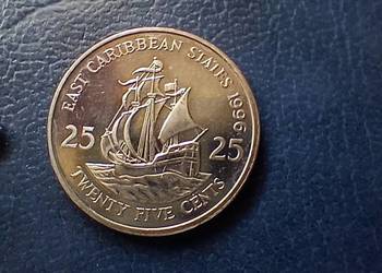 Stare monety 25 cent 1996 Karaiby