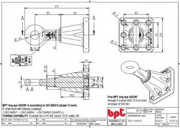 Zaczep oczkowy obracany fi 50, przykręcany na płyte 6 otworową 35225-F