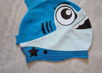 czepek na basen pływacki dla dziecka rekin ryba nabaji decathlon silikonowy