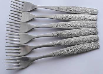 Widelce obiadowe (nr.3), ROŚLINNY, Gerlach, sztućce PRL