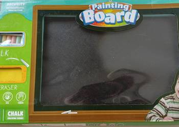 Tablica do rysowania dla dzieci Painting Board z kredą i gąbką 3+