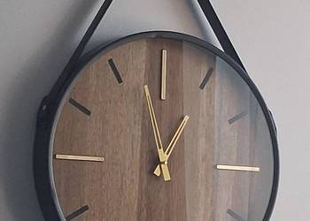 Zegar ścienny okrągły drewno