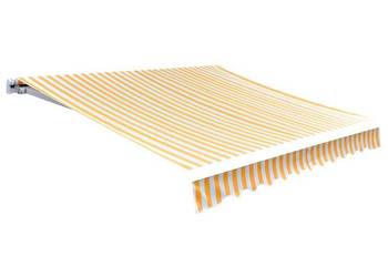 vidaXL Zapasowa tkanina na markizę, żółto-biała, 3x2,5 m(SKU:141016)